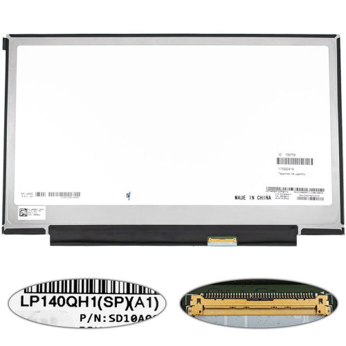 Матриця 14.0" LP140QH1-SPA1 2560×1440 eDP 40pin LED Slim матова, розʼєм справа знизу
