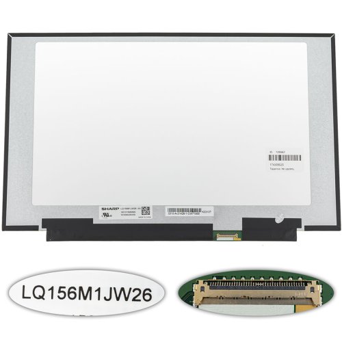 Матриця 15.6" LQ156M1JW26 FHD IPS 240Гц eDP 40pin LED Slim матова, розʼєм справа знизу