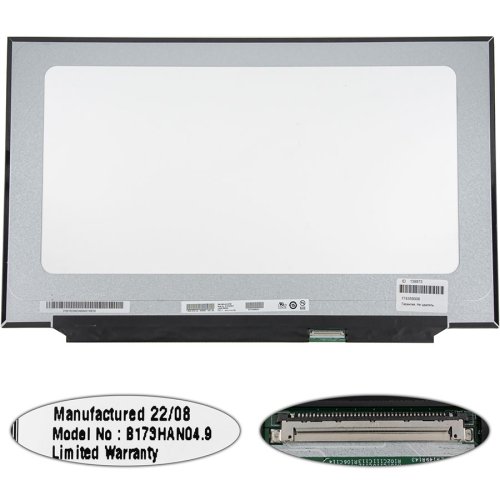 Матриця 17.3" B173HAN04.9 IPS FHD 144Hz 40pin eDP матова Slim 300 ніт (праворуч)