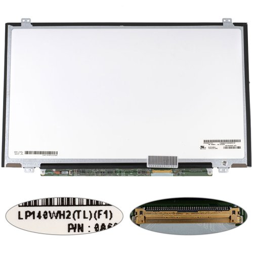 Матриця 14.0" LP140WH2-TLF1 1366×768 40pin LED Slim глянець, роз’єм справа знизу (renew)