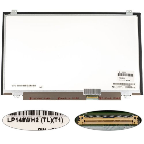 Матриця 14" LP140WH2-TLT1 1366×768 40pin LED Slim глянець, роз’єм справа знизу (Renew)