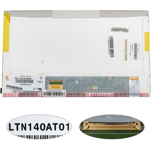 Матриця 14.0" LTN140AT01 1366×768 40pin LED глянцева розʼєм зліва знизу (renew)