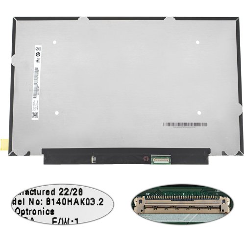Матриця 14.0" B140HAK03.2 Touch IPS FHD 1920×1080 eDP 40pin Slim матова, роз'єм справа внизу