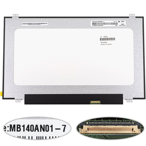 Матриця 14.0" MB140AN01-7 1366×768 eDP 30pin LED Slim матова, розʼєм справа знизу