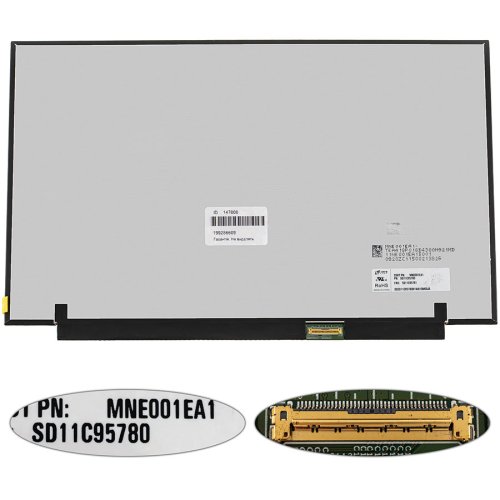 Матриця 14.0" MNE001EA1-4 4K IPS eDP 40pin матова Slim LED, розʼєм справа внизу