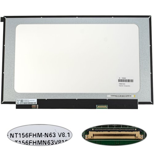 Матриця 15.6" NT156FHM-N63 FHD 1920×1080 eDP 30pin LED Slim матова, роз’єм справа знизу