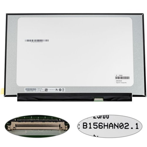 Матриця 15.6" B156HAN02.1 IPS FHD 1920×1080 eDP 30pin LED Slim матова, розʼєм справа знизу
