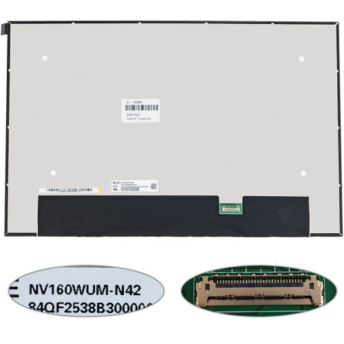 Матриця IPS 16.0″ NV160WUM-N42 1920×1200 eDP 30pin LED Slim матова, розʼєм справа знизу