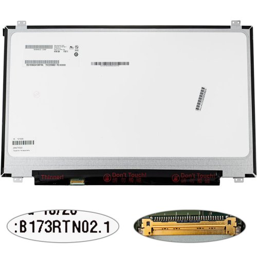 Матриця 17.3" B173RTN02.1 1600×900 eDP 30pin LED Slim матова, роз’єм зліва знизу (renew)