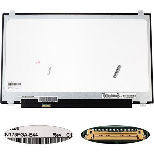Матриця 17.3" N173FGA-E44 1600×900 eDP 30pin LED Slim глянець, роз’єм зліва знизу (renew)