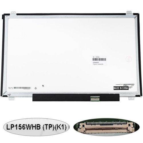 Матриця 15.6" LP156WHB-TPK1 1366×768 eDP 30pin LED Slim матова, роз’єм справа знизу (renew)
