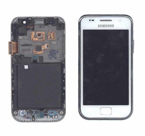 Тачскрін-матриця (модуль) Samsung Galaxy S GT-I9000, біла, з рамкою