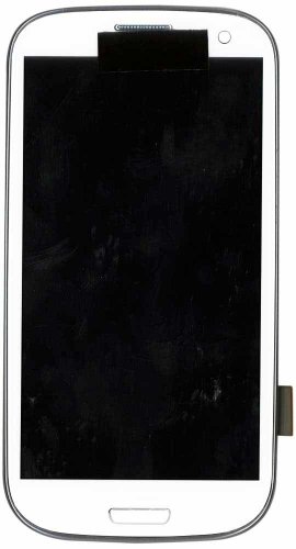 Тачскрін-матриця з рамкою для Samsung Galaxy S3 GT-I9300, Ceramic White (білий)