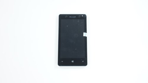 Дисплей Microsoft Lumia 435 (Nokia) чорний, модуль з тачскріном без рамки