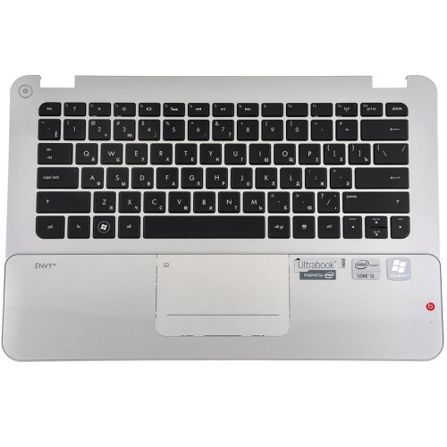 Б/в верхня кришка з клавіатурою для ноутбука HP ENVY 14-3000, срібляста