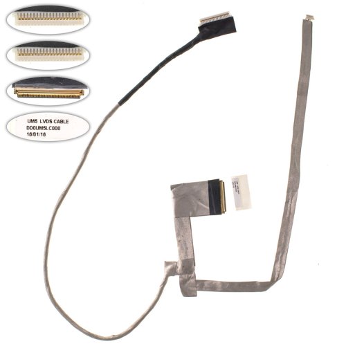 Шлейф матриці для ноутбука Dell Inspiron 1764, LED, з роз’ємом під камеру (DD0UM5LC000)
