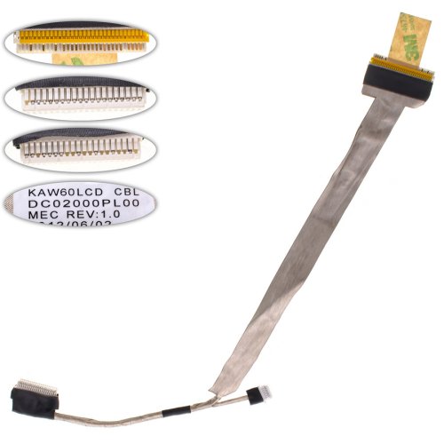 Шлейф матриці ACER AS:5241/5332/5516/5532/5732, EM:E430/E525/E627/E725 CCFL DC02000PL00