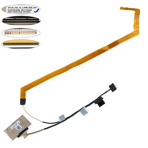 Шлейф матриці ноутбука Dell 7400/E7400, 40 pin 0.5 FHD (DC02C00JR00)