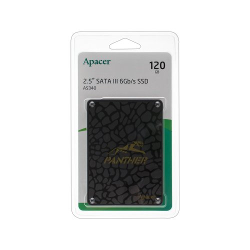 SSD Apacer AS340 Panther 120GB 2.5" SATA III TLC, 500/550 МБ/с (AP120GAS340G-1)
