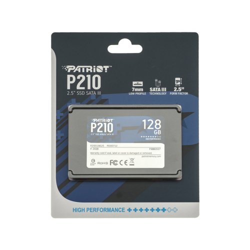 SSD Patriot P210 128GB 2.5" SATA III TLC 3D, 430/450 МБ/с (P210S128G25)