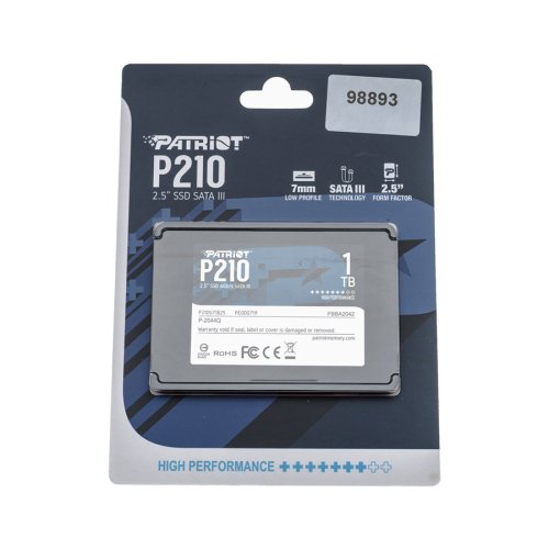 SSD Patriot P210 1ТБ 2.5" SATA III 6Gb/s TLC 3D 520/430 МБ/с (P210S1TB25)