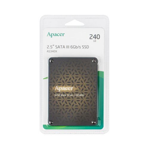 SSD 2.5" Apacer AS340X 240GB TLC SATA III 6Gb/s, 520/550 МБ/с (AP240GAS340XC-1)