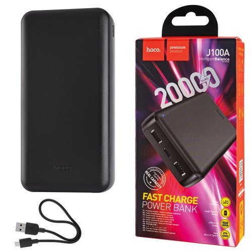 Павербанк HOCO J100A 20000 мА·год, чорний (6931474783585)