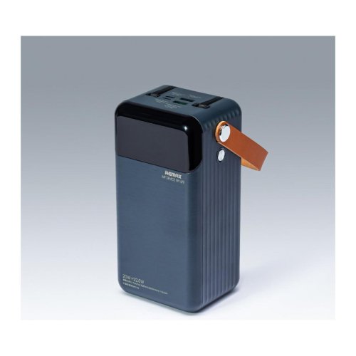 Повербанк Remax RPP-565 Gray 60000 мА·год, PD 20W + QC 22.5W, 2 кабелі, LED-ліхтарик
