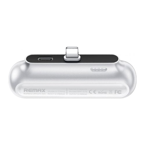 Повербанк Remax RPP-576 Capsule Series 2500 мА·год, білий — швидка допомога для iPhone
