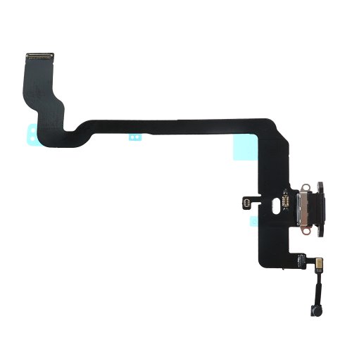 Шлейф с разъемом зарядки и компонентами для Apple iPhone XS, black