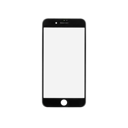 Скло корпусу з рамкою для Apple iPhone 7, чорне Original