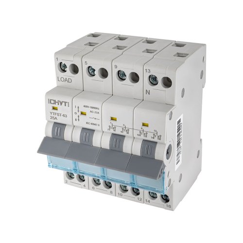 Перемикач напруги CHYT 2-0-1, 4P, 25A