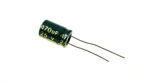 Конденсатор 470mF, 25V, Size 8x16mm, рабочая температура -40…+105