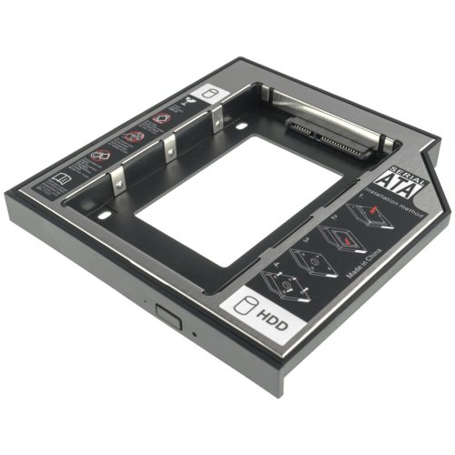 Карман-caddy Optibay для 2.5" SATA HDD/SSD 12.7 мм замість DVD-привода ноутбука, матовий