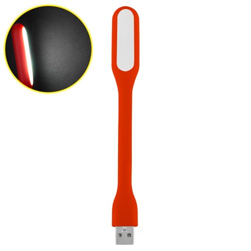 Гнучка USB LED лампа 5V 1.2W, червона