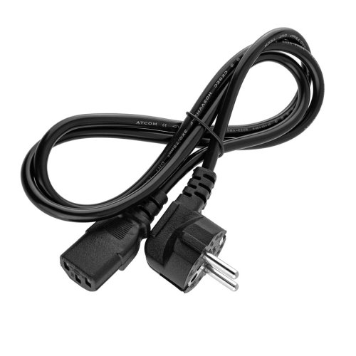 Кабель живлення 220V CEE7/17–C13 (трапеція) для потужних БЖ, 1.5 м