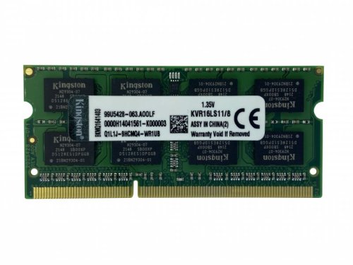 Оперативна пам’ять Kingston SODIMM DDR3L 8GB 1600MHz 1.35В 204-pin KVR16LS11/8