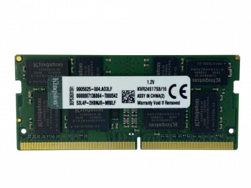 ОЗП Kingston SODIMM DDR4 16GB 2400 МГц 1.2В 260-pin, KVR24S17S8/16