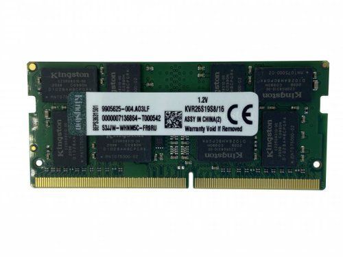 Оперативна пам’ять Kingston SODIMM DDR4 16 ГБ 2666 МГц для ноутбука