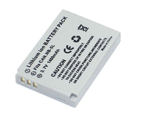 Акумулятор Li‑ion 3.7В 1400 мА·год для Canon NB‑5L (Digital IXUS 800)