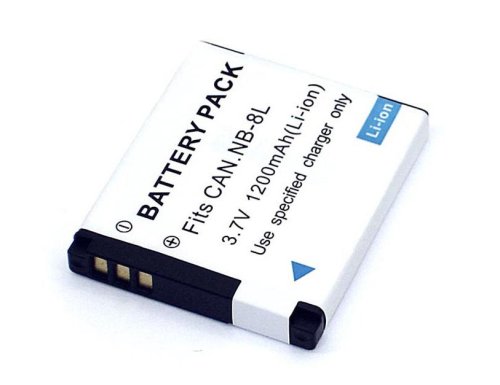 Акумулятор Li‑ion 3.7В 1600мА·год для Canon NB‑8L PowerShot A2200