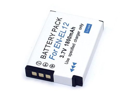 Акумулятор Li‑ion 3.7V 1800 мА·год для Nikon EN‑EL12, сумісний з Coolpix A900