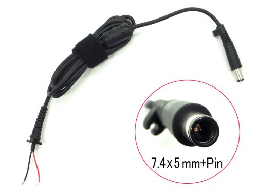 DC-кабель 7.4×5.0+pin для DELL/HP (45/65/90W), 2 дроти, від БЖ до ноутбука
