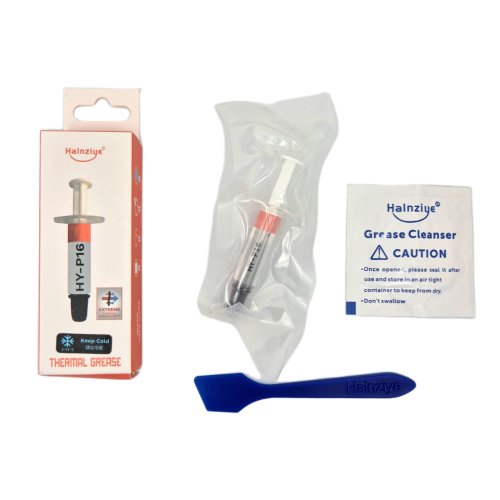 Термопаста Halnziye HY-P16 Carbon Gray, шприц 1 г, теплопровідність 16.1 Вт/м·К
