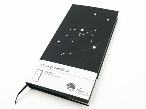 Подарунковий блокнот «Телець» (сузір’я зодіаку), 240 арк., 90×180×18 мм, чорний
