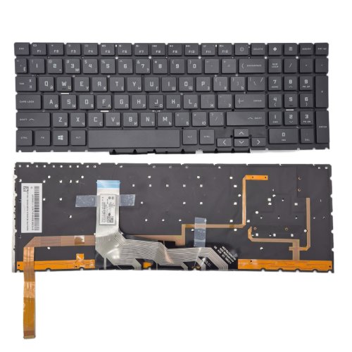 Клавіатура HP Omen 15-EK/15-EN/16-B/16-K, чорна RU, RGB 4 зони, Intel, Original