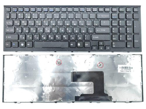 Клавіатура для SONY VPC-EL Series, RU, чорна з рамкою (Original)