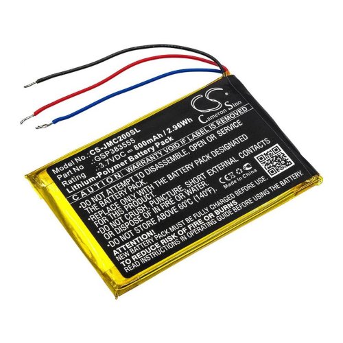 Акумулятор Cameron Sino GSP383555 (CS-JMC200SL) для JBL Clip 2 CLIP2BLKAM, 800 mAh