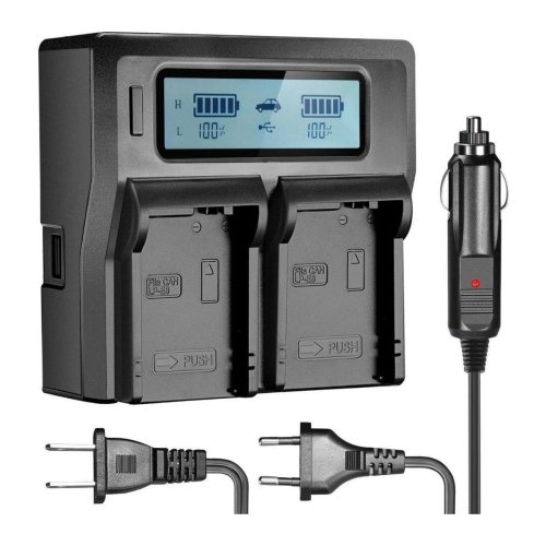 Зарядний пристрій KingMa на 2 акумулятори для Canon LP-E8