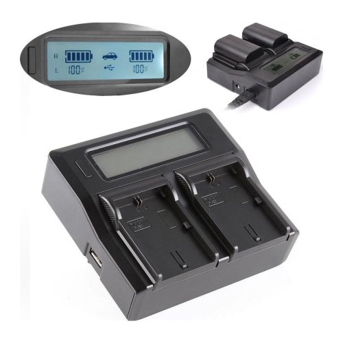 Двоканальний зарядний пристрій KingMa на 2 акумулятори для Canon NB-10L